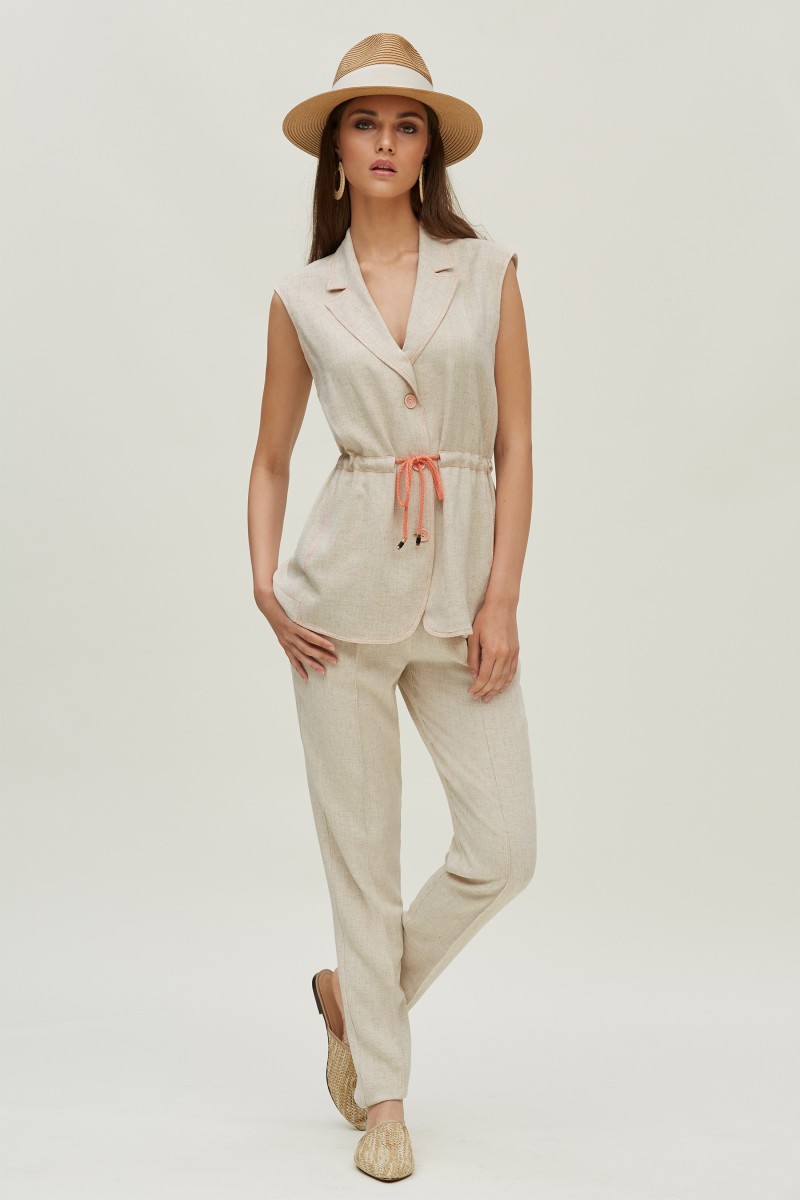 oky coky PANTALÓN LINO CON PINZAS