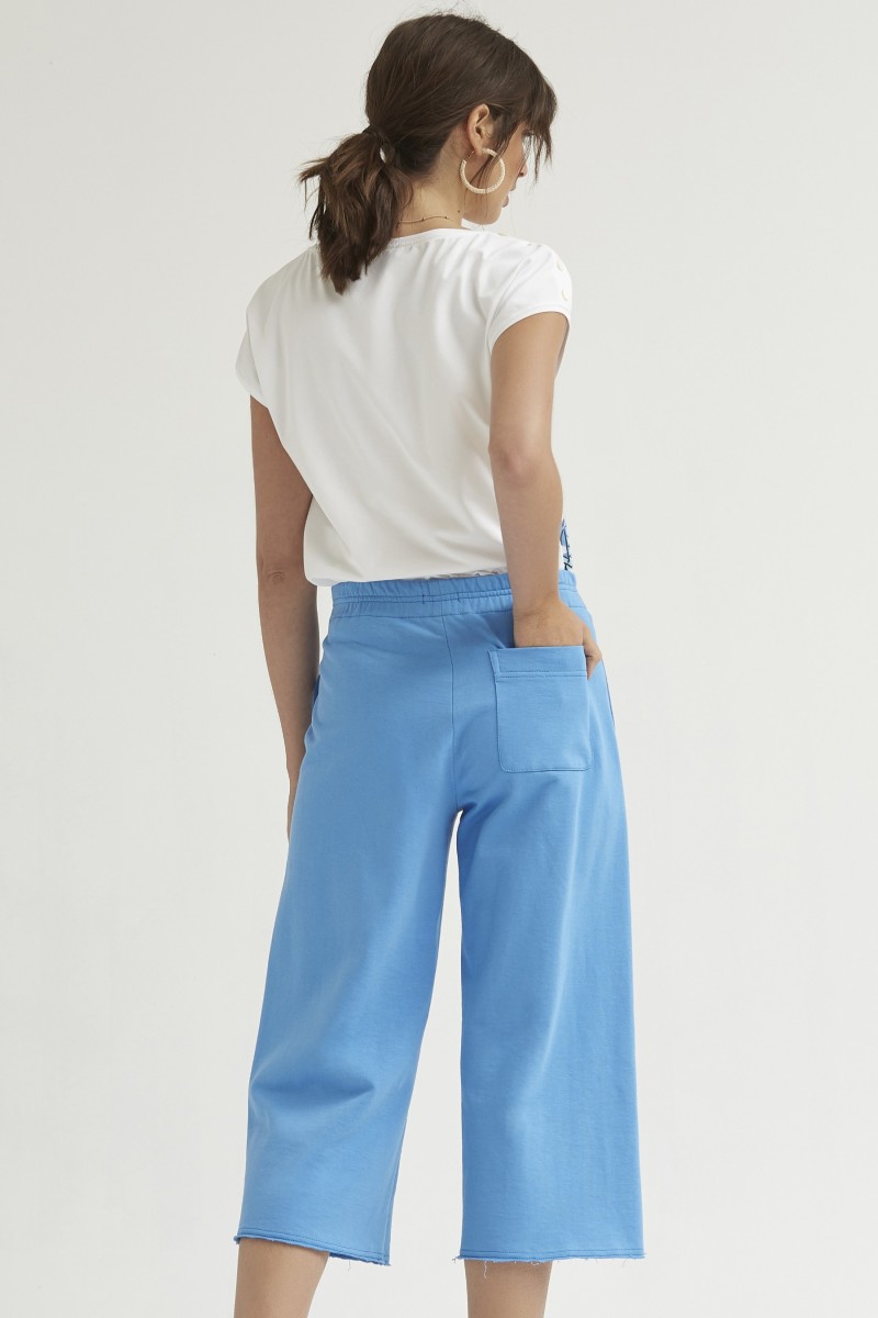 Oky Coky PANTALÓN MIDI CON NERVIO FELPA ALGODÓN