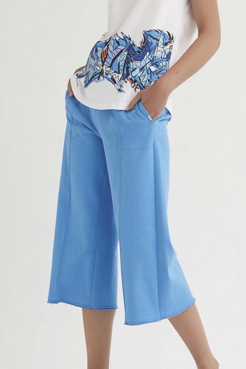 Oky Coky PANTALÓN MIDI CON NERVIO FELPA ALGODÓN