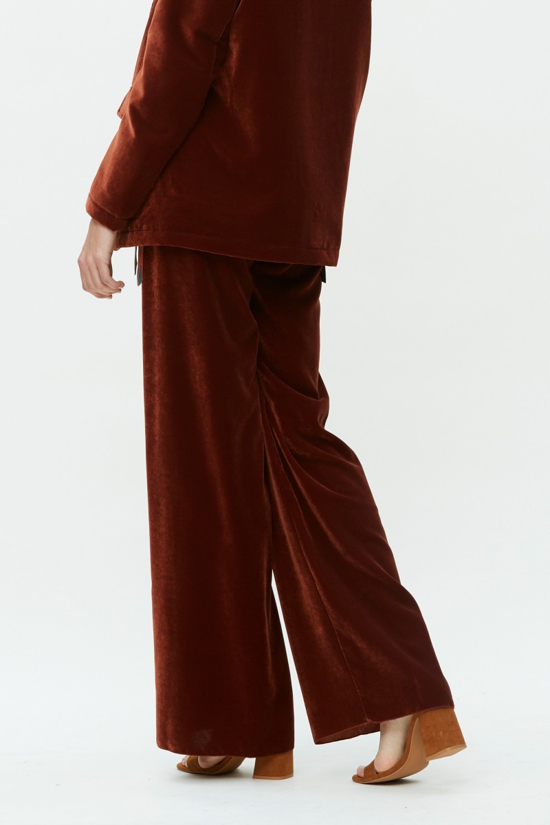 Oky Coky PANTALÓN PALAZZO-TERCIOPELO