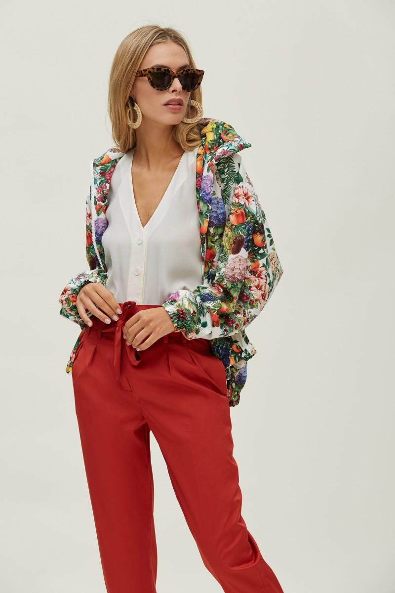 oky coky PANTALÓN PAPER BAG EN POPELÍN STRETCH