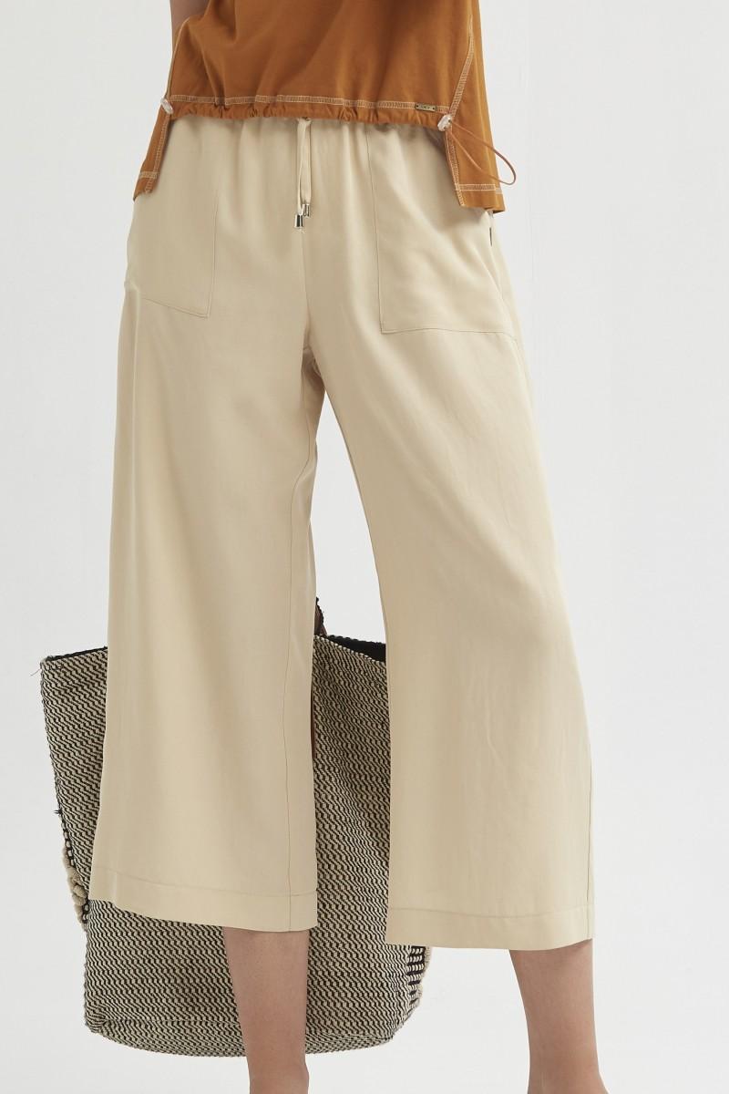 Oky Coky PANTALÓN PAPERBAG SARGA DE LYOCEL