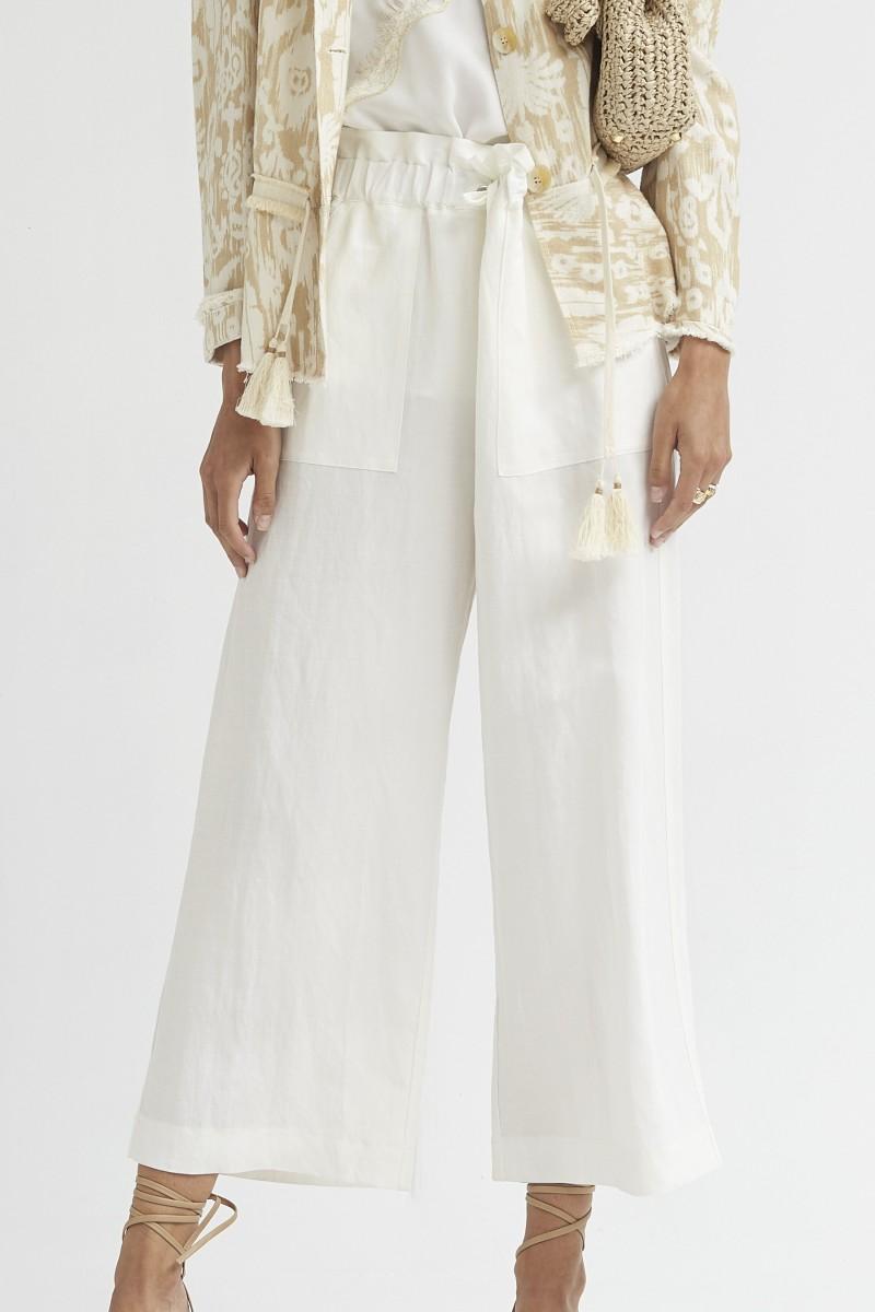 Oky Coky PANTALÓN PAPERBAG VISCOSA LINO