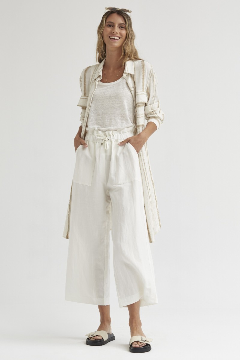 Oky Coky PANTALÓN PAPERBAG VISCOSA LINO