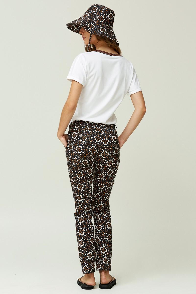 Oky Coky PANTALÓN RECTO ALGODÓN STRETCH ESTAMPADO