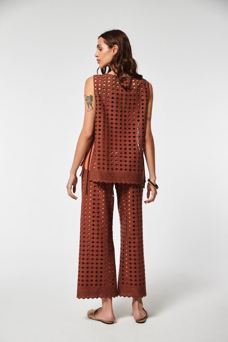 Oky Coky PANTALÓN SINKA VOILE BORDADO