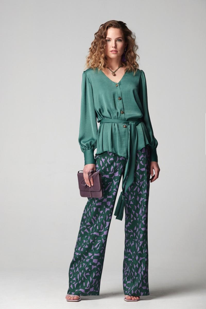 Oky Coky PANTALÓN WIFI JACQUARD ESTAMPADO BICOLOR