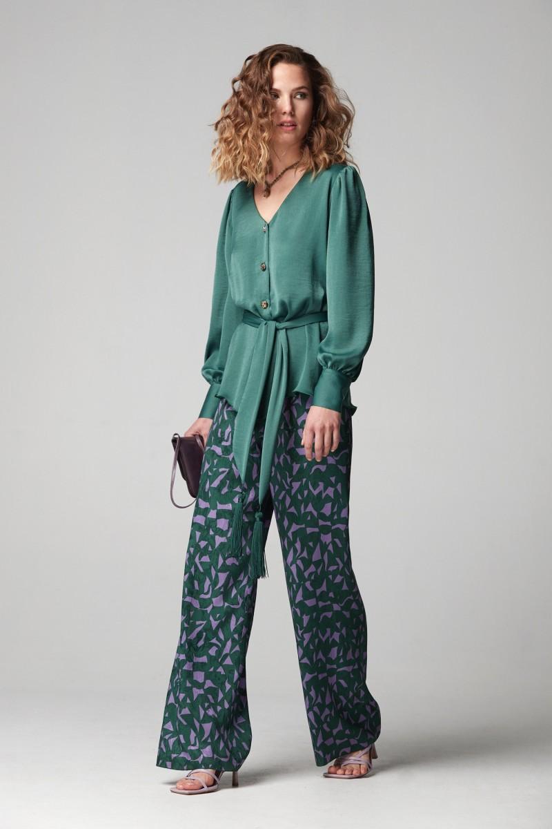 Oky Coky PANTALÓN WIFI JACQUARD ESTAMPADO BICOLOR