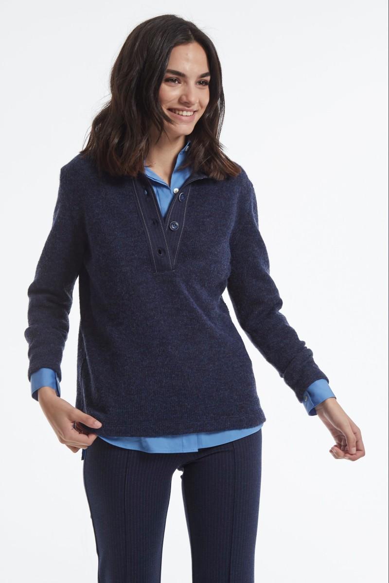 Oky Coky POLO MUTRA PUNTO TRICOT MELANGE