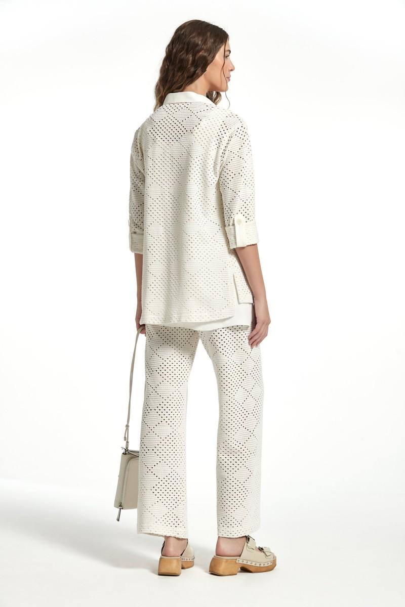 Oky Coky SOBRECAMISA BIBER PUNTO EFECTO CROCHET