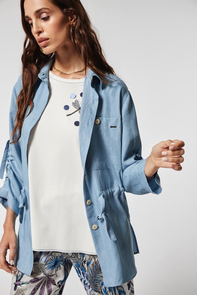 oky coky SOBRECAMISA SULLO TENCEL JEANS