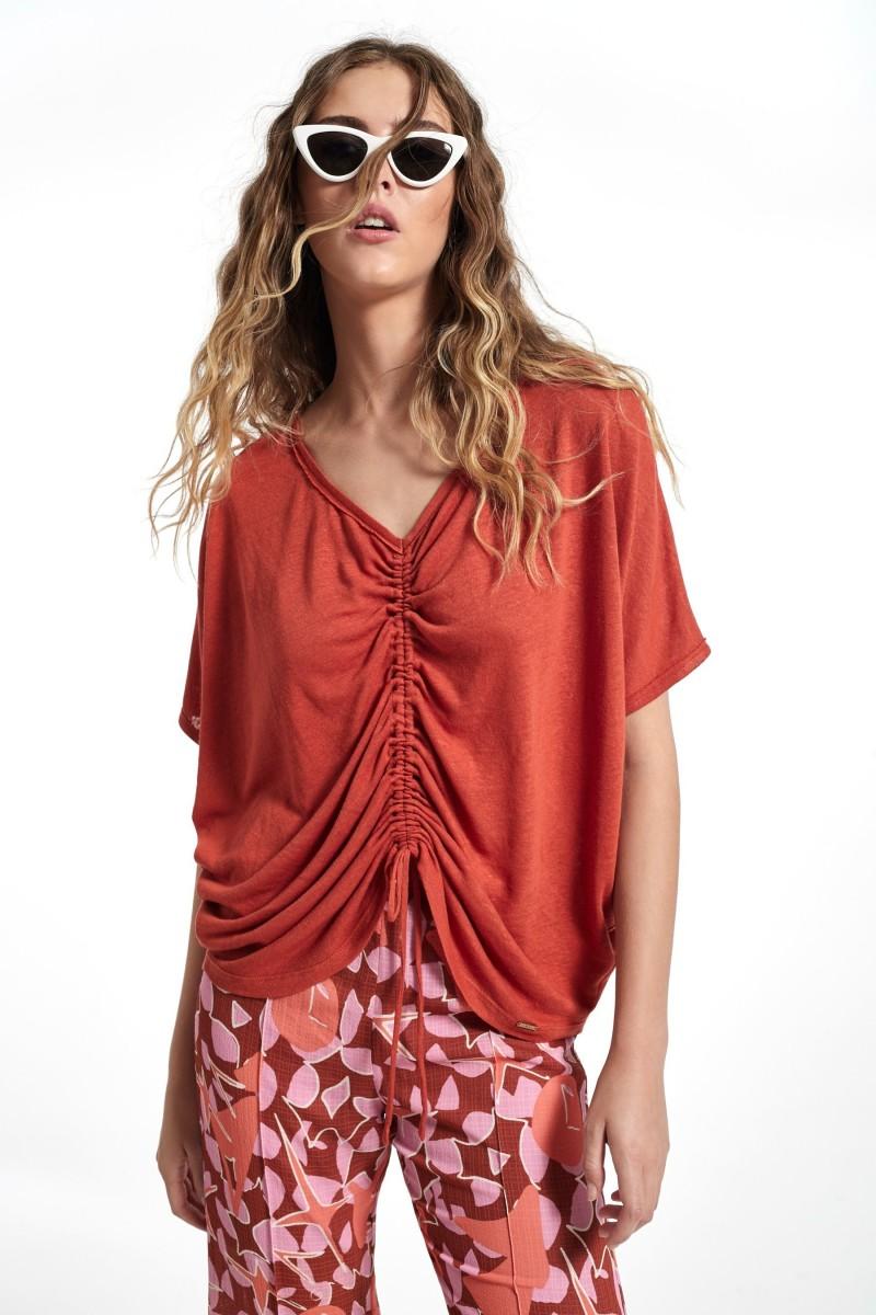 oky coky TOP CHELES PUNTO DE LINO RUSTICO