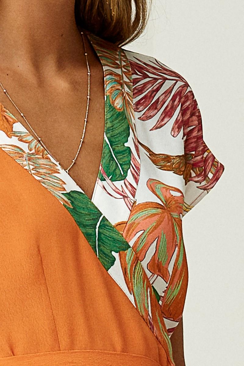 Oky Coky TOP CRUZADO VISCOSA ESTAMPADA