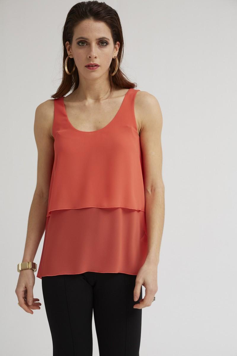 oky coky TOP DOBLE CAPA GASA