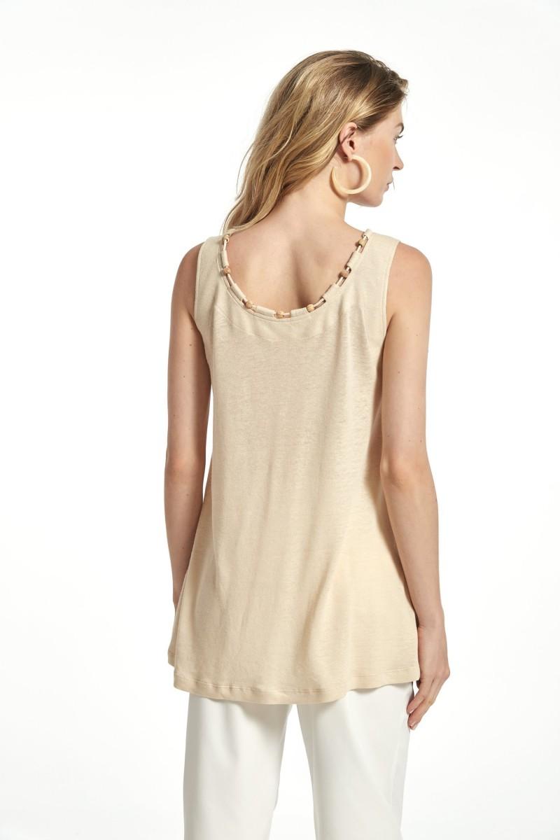 Oky Coky TOP DORITA PUNTO DE LINO RUSTICO