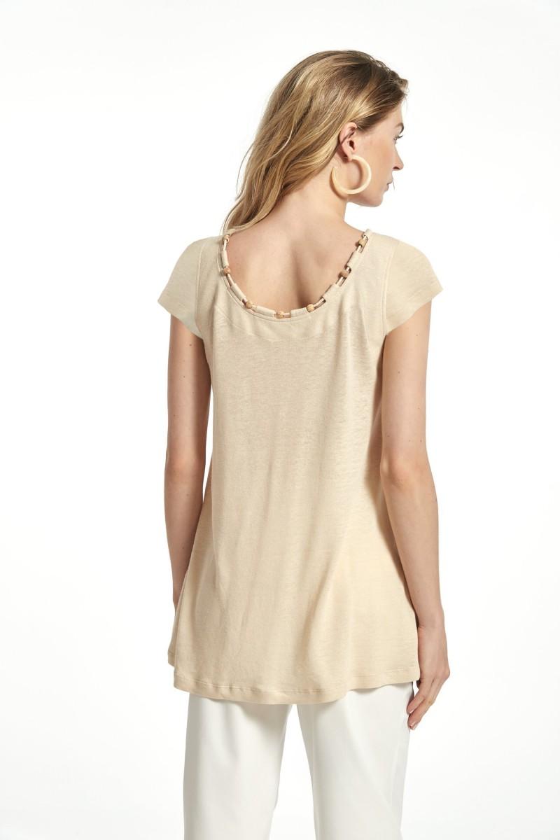 Oky Coky TOP DORITA7 PUNTO DE LINO RUSTICO