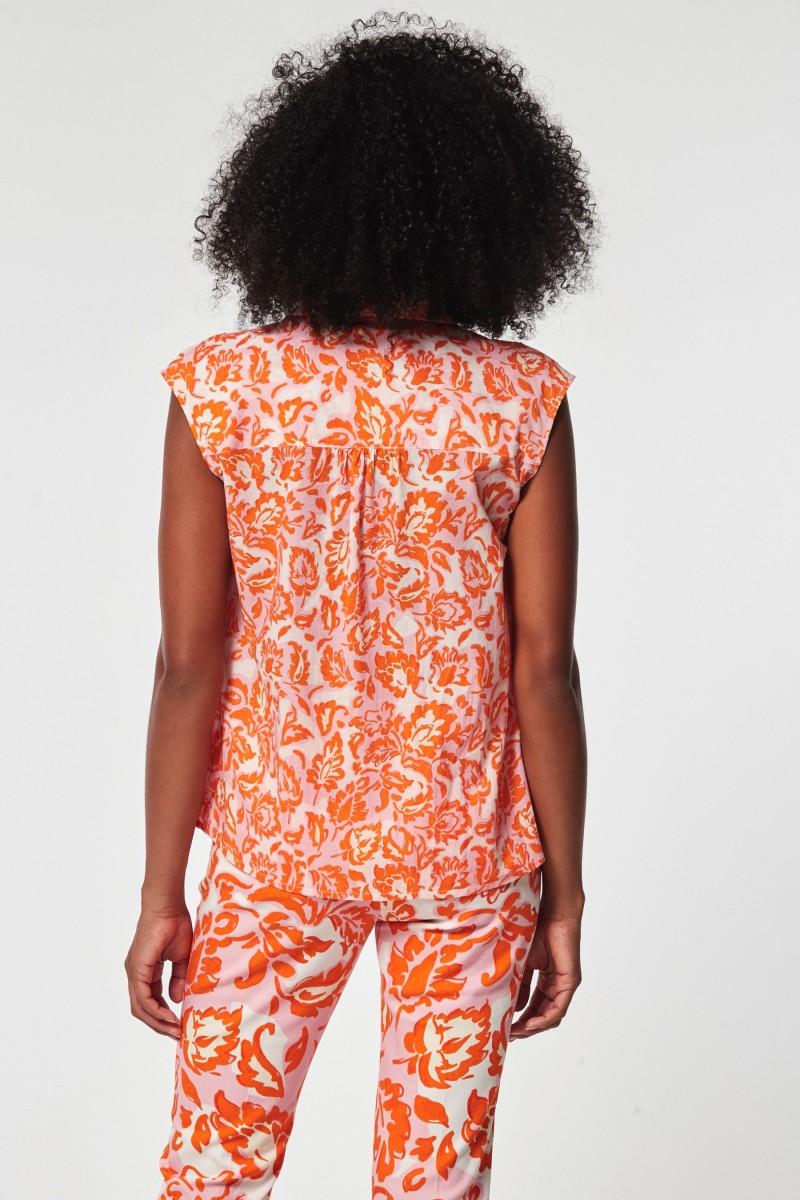 Oky Coky TOP GROCA VOILE ESTAMPADO