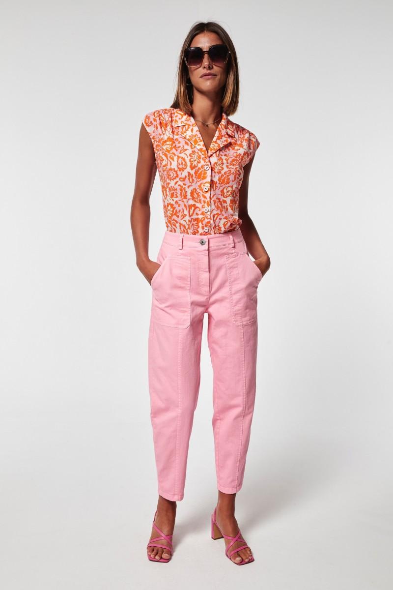 Oky Coky TOP GROCA VOILE ESTAMPADO