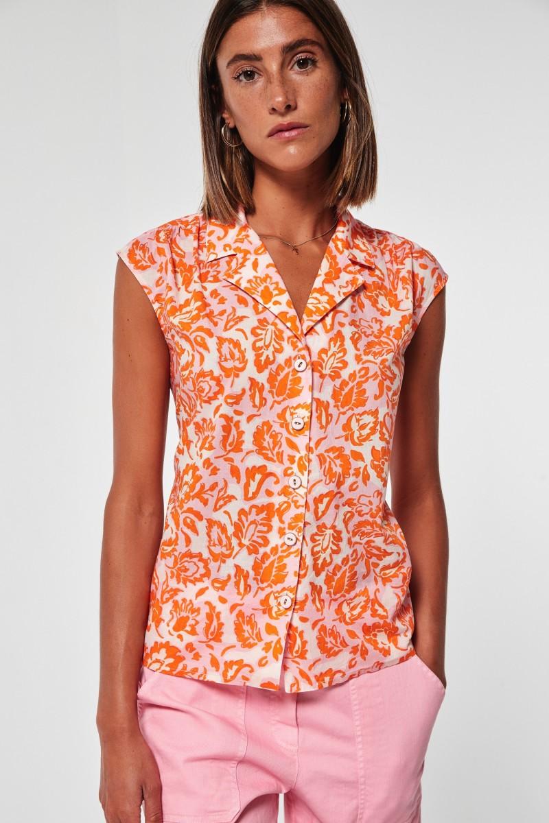 oky coky TOP GROCA VOILE ESTAMPADO