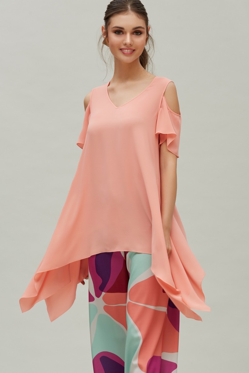 oky coky TOP HOMBRO DESCUBIERTO GASA