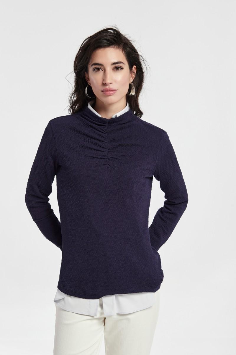 oky coky TOP LEONA CUELLO CHIMENEA JACQUARD PUNTO