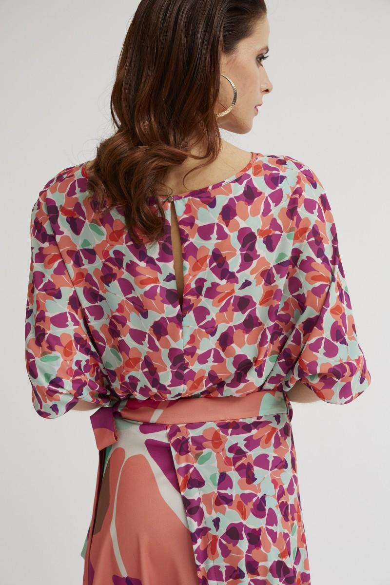 Oky Coky TOP MANGA JAPONESA GASA ESTAMPADA