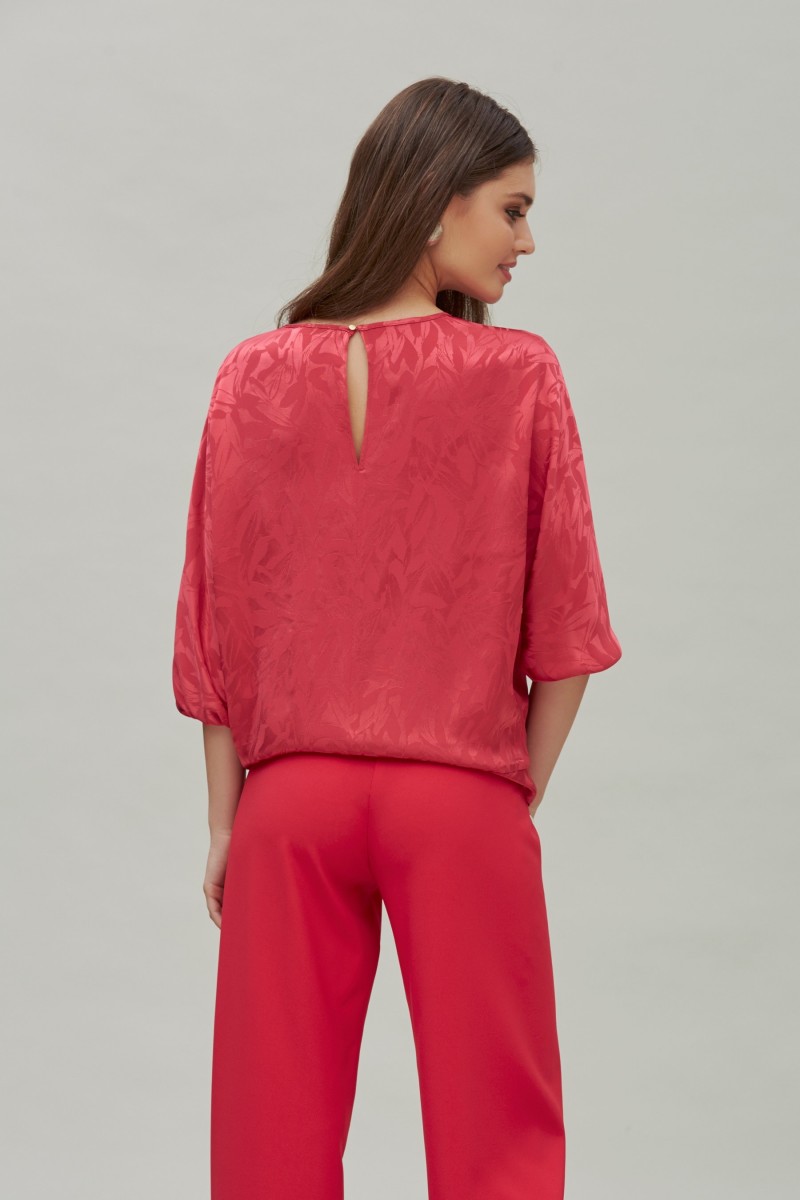 Oky Coky TOP MANGA JAPONESA JACQUARD VISCOSA