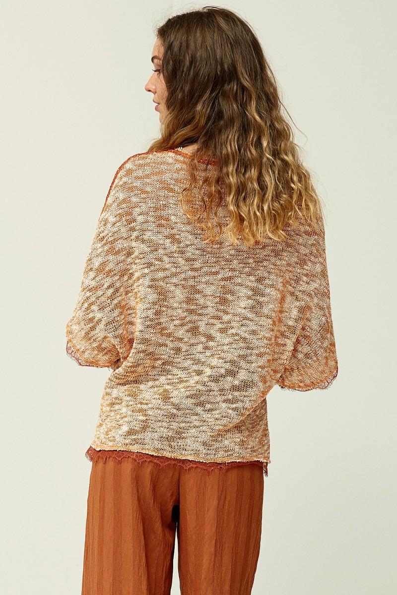 Oky Coky TOP MANGA JAPONESA PUNTO BICOLOR LUREX