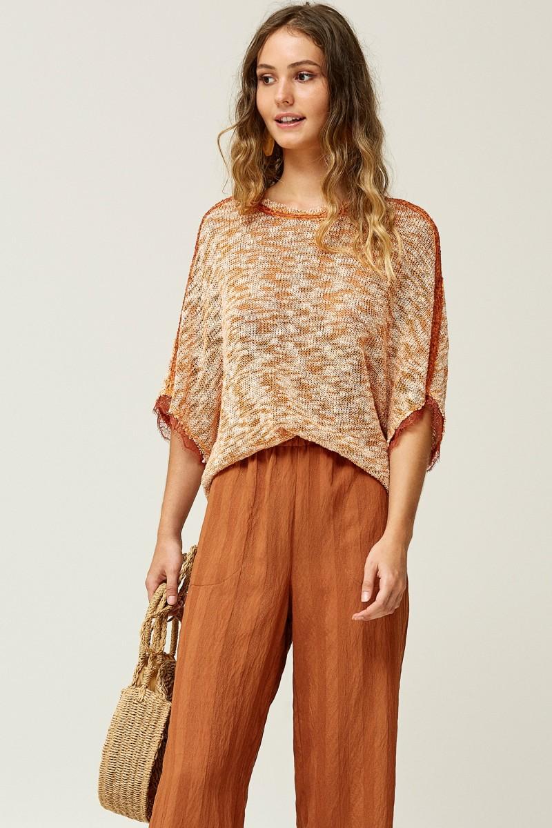 oky coky TOP MANGA JAPONESA PUNTO BICOLOR LUREX