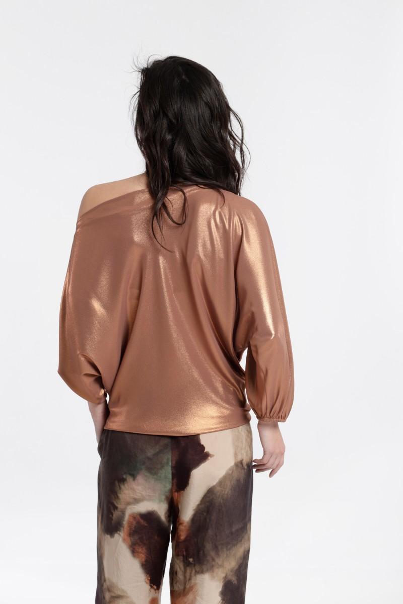 Oky Coky TOP NUDO EN CINTURA GASA BRILLO