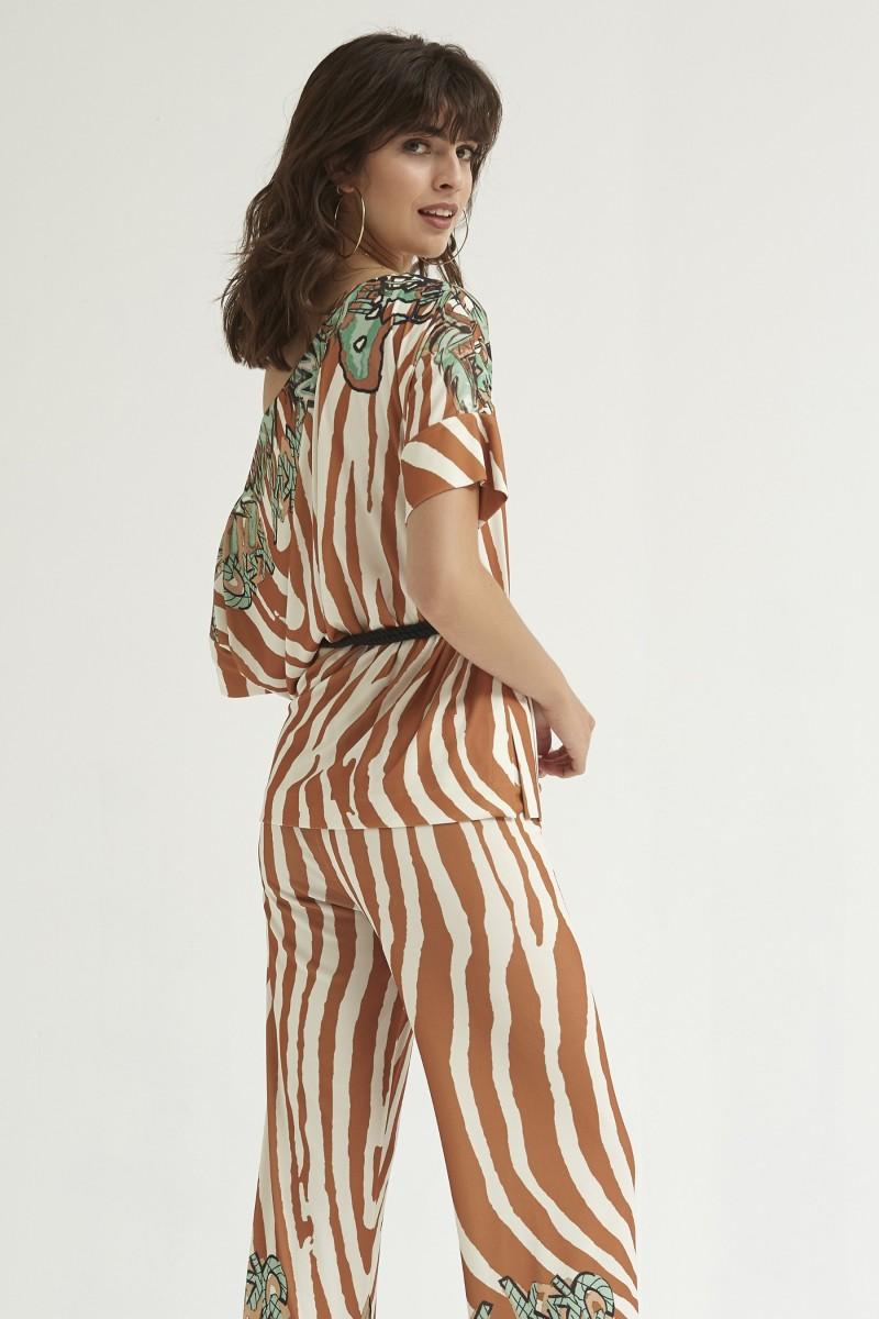 Oky Coky TOP PUNTO ESTAMPADO GRAFITI