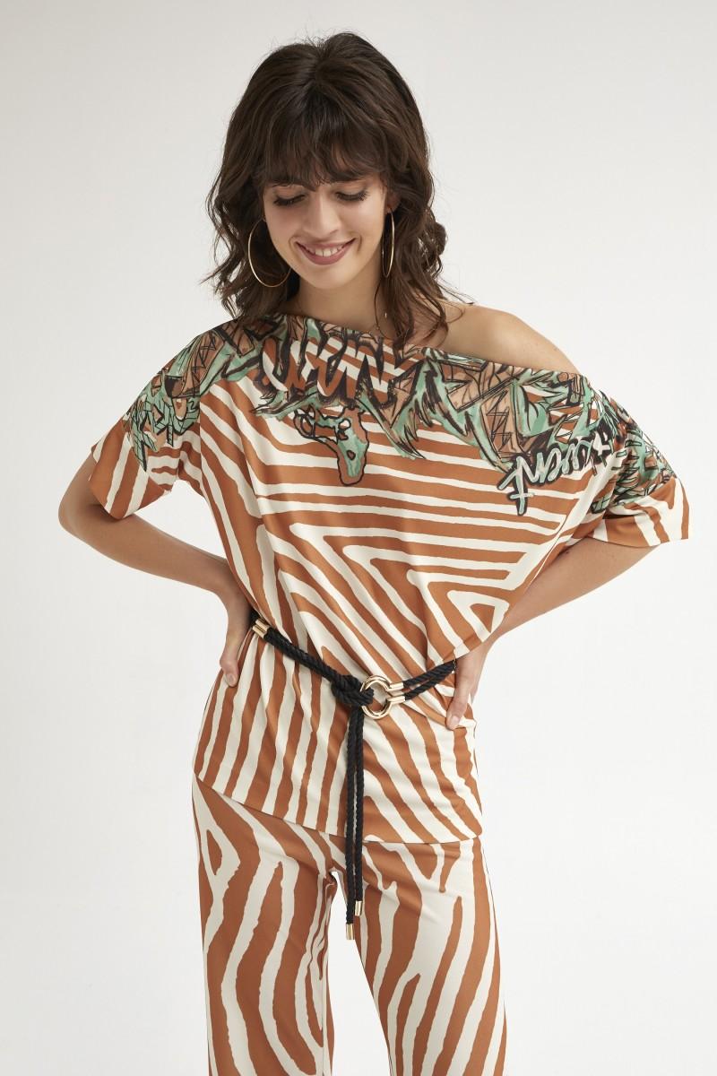 Oky Coky TOP PUNTO ESTAMPADO GRAFITI