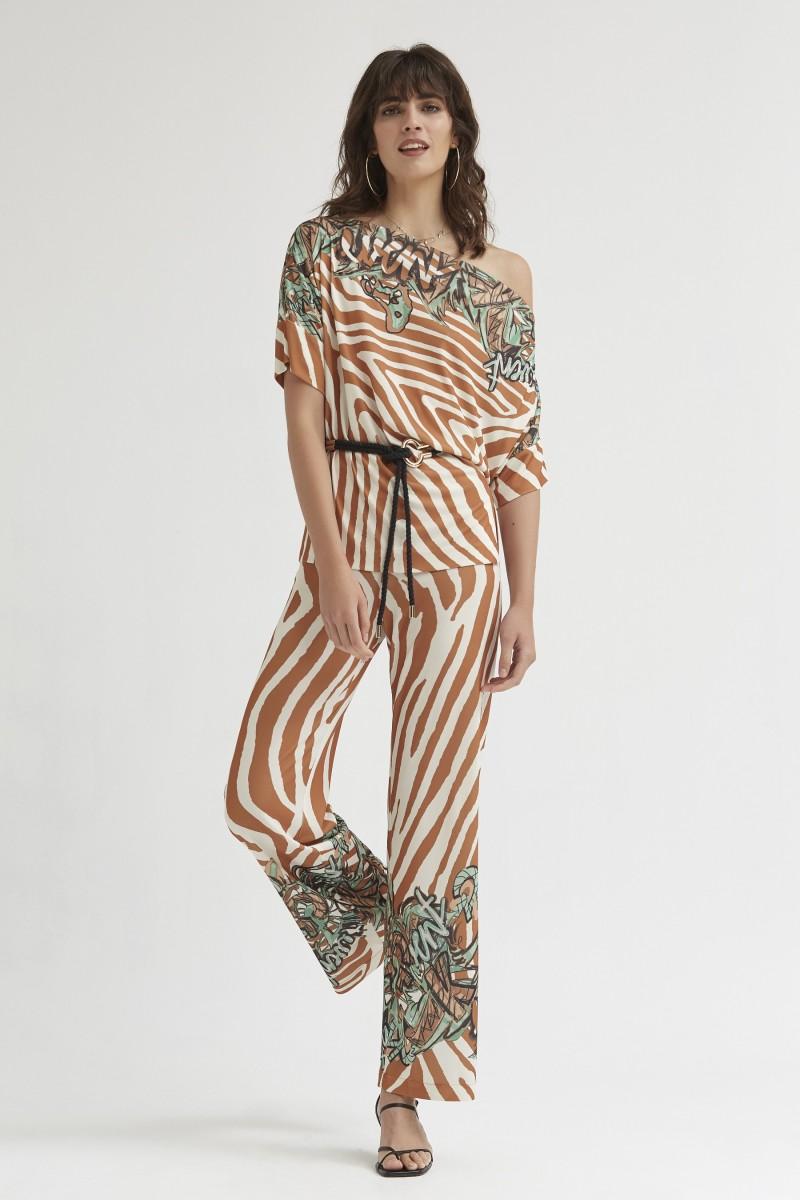 Oky Coky TOP PUNTO ESTAMPADO GRAFITI