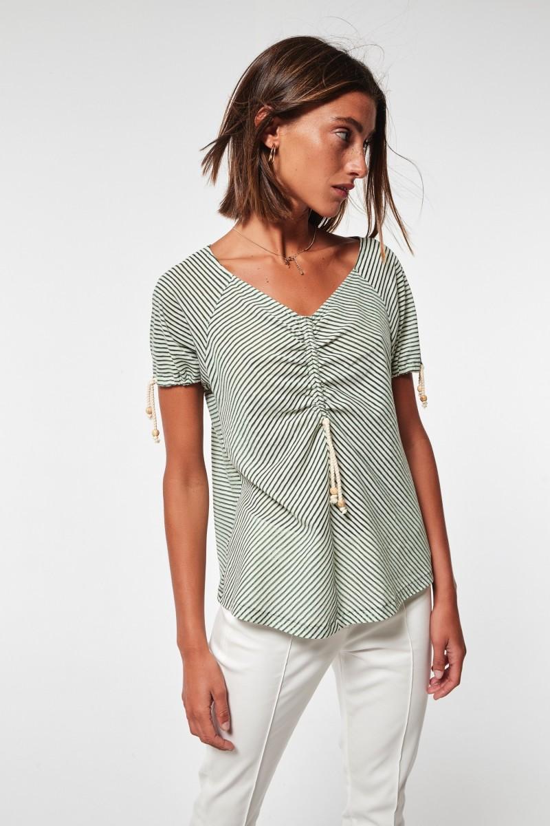 oky coky TOP ROEL PUNTO RAYAS BICOLOR