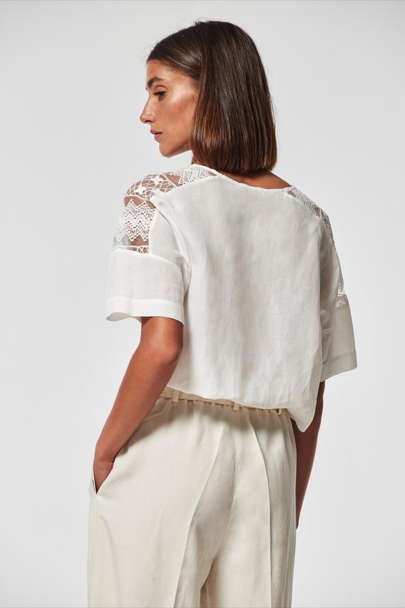 Oky Coky TOP VEVEO TIRAS BORDADAS EN TUL