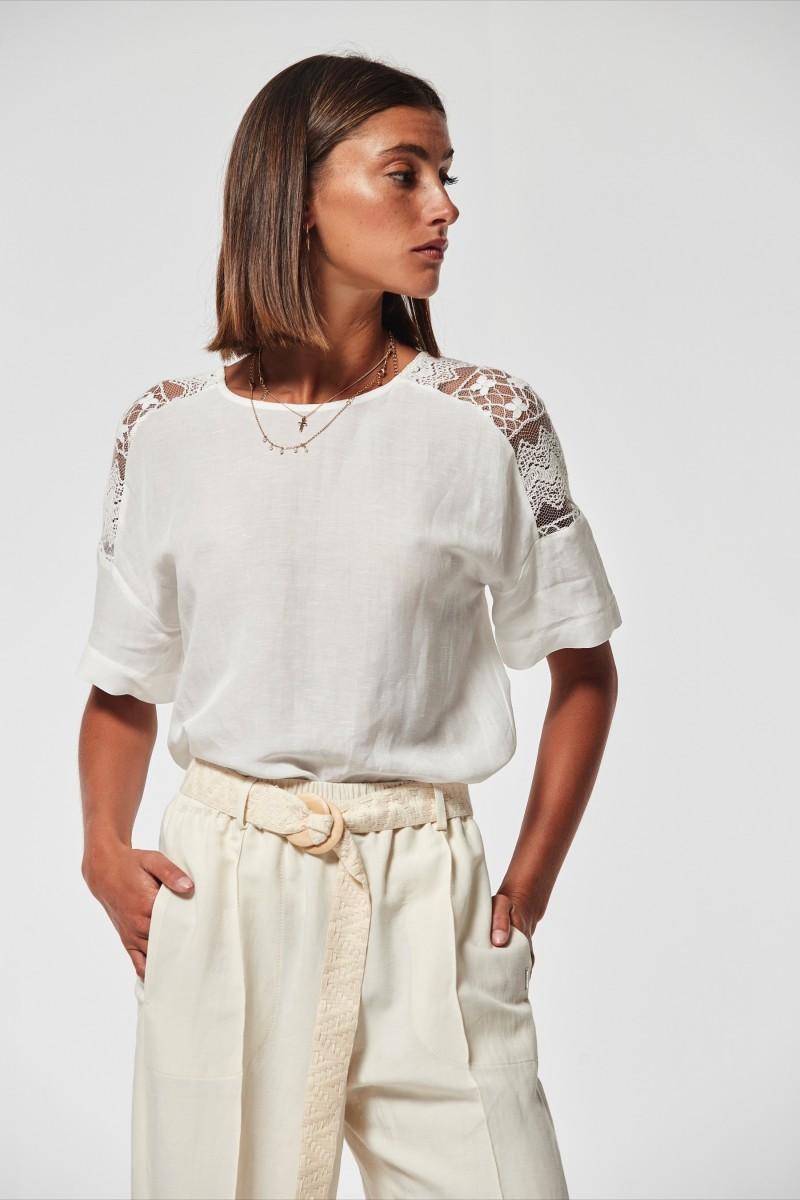 oky coky TOP VEVEO TIRAS BORDADAS EN TUL