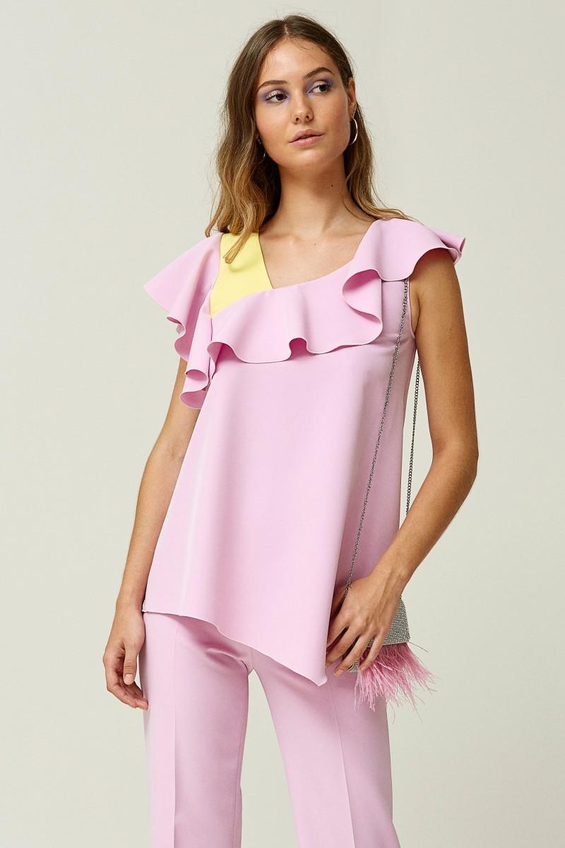 oky coky TOP VOLANTES PLANA STRETCH