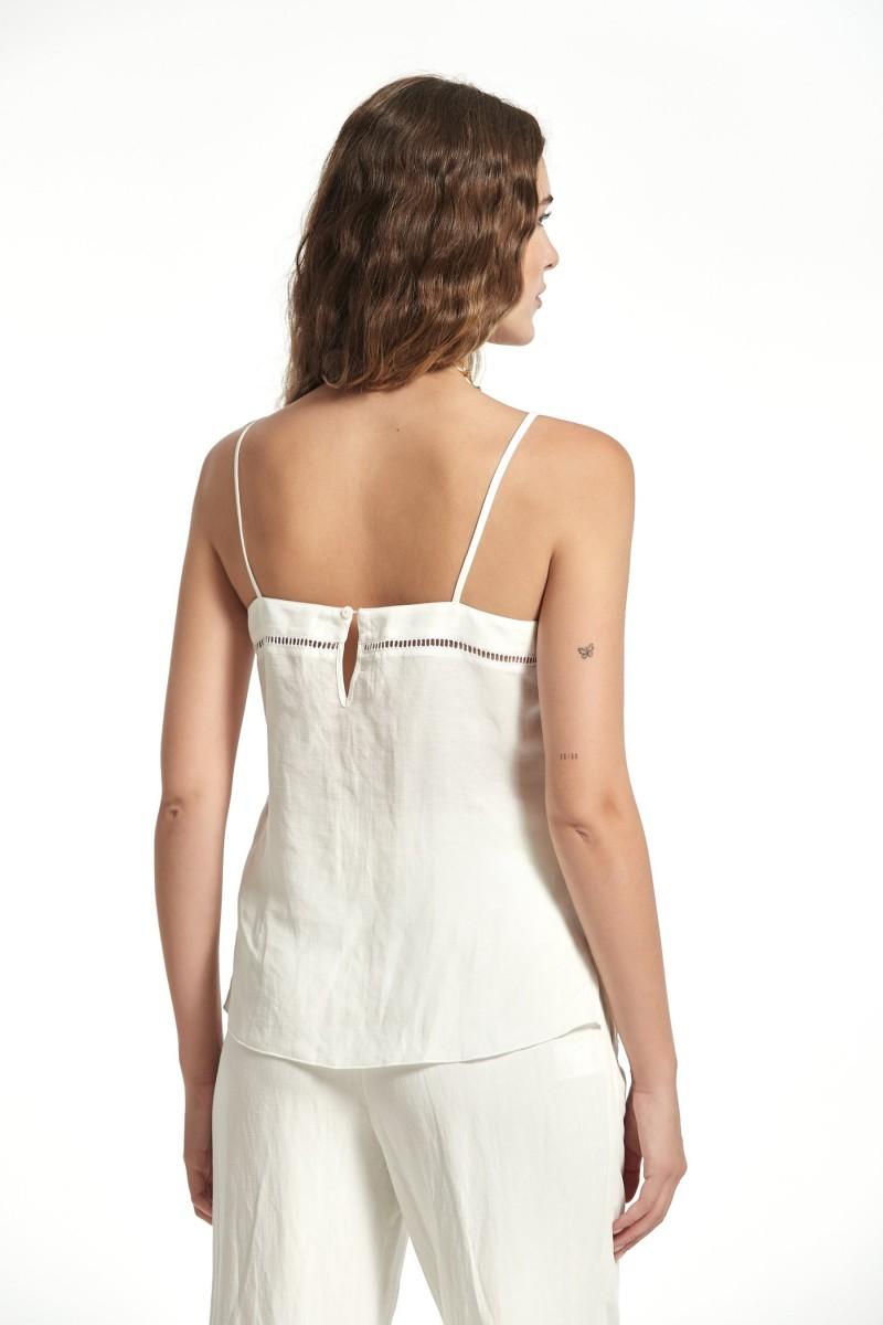 Oky Coky TOP ZUBIRA LINO CON TEXTURA