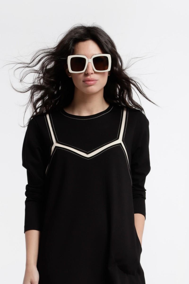 Oky Coky VESTIDO BABUA INTARSIA PUNTO ROMA LIGERO