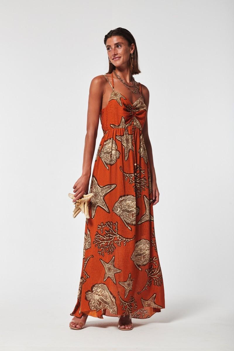 oky coky VESTIDO BACIL JACQUARD DE BAMBULA