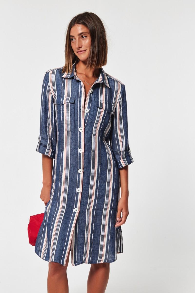 oky coky VESTIDO BELVAR LINO RAYAS