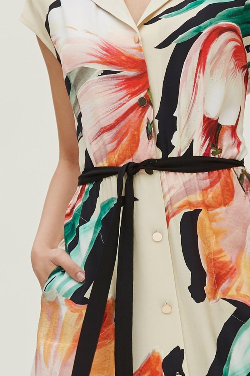 Oky Coky VESTIDO CAMISERO ESTAMPADO POSICIONAL