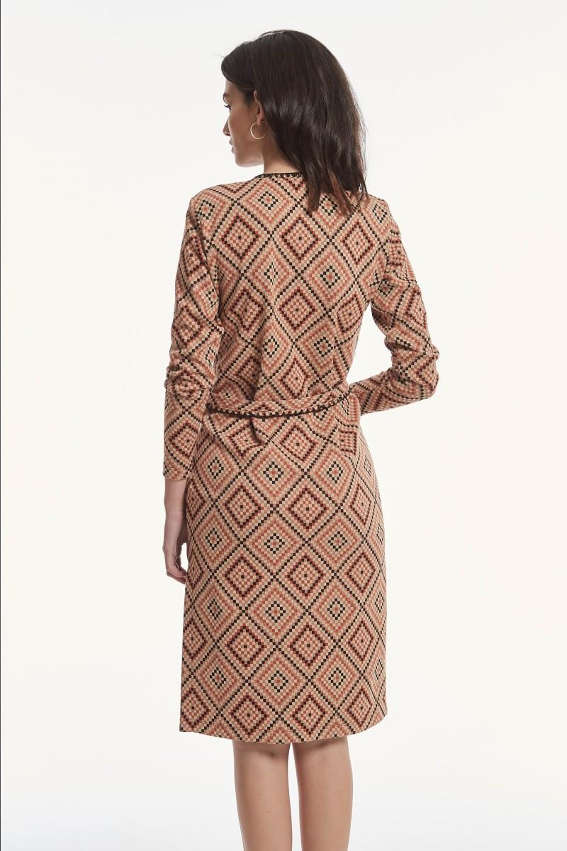 Oky Coky VESTIDO CINTO JACQUARD PUNTO GEOMETRICO