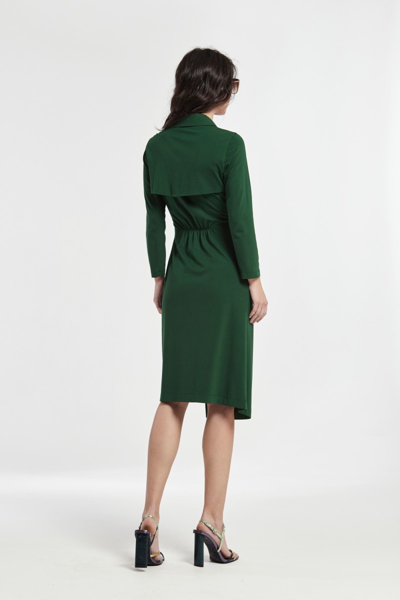 Oky Coky VESTIDO CRUZADO CON CUELLO PUNTO SOFT