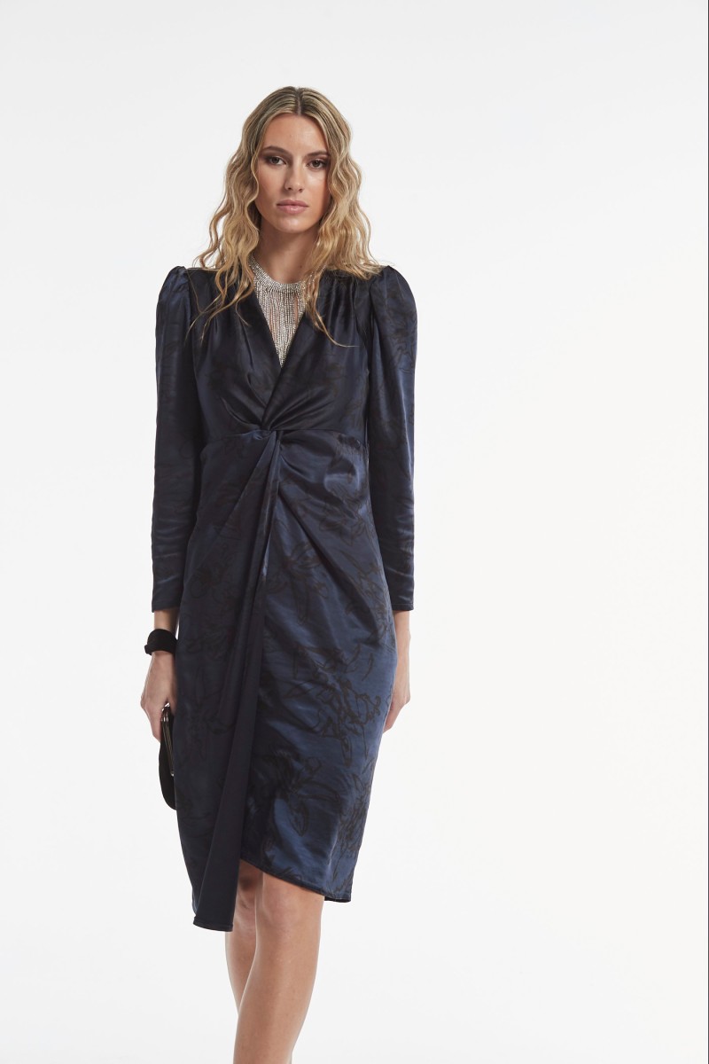 oky coky VESTIDO DARMEN SATEN ESTAMPADO