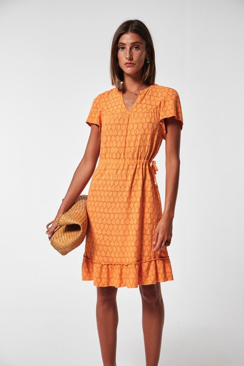 oky coky VESTIDO DICLER VISCOSA PERFORADA BORDADA