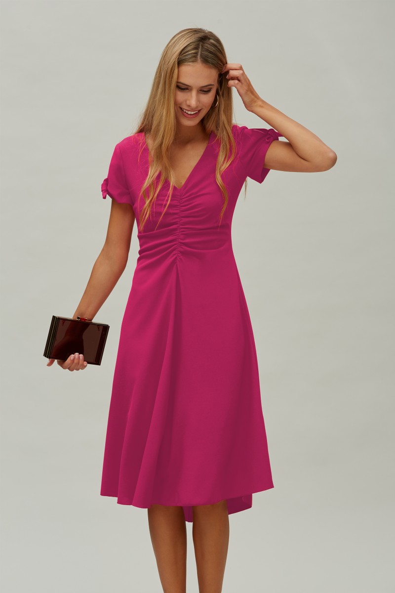 Oky Coky VESTIDO DRAPEADO CREPÉ