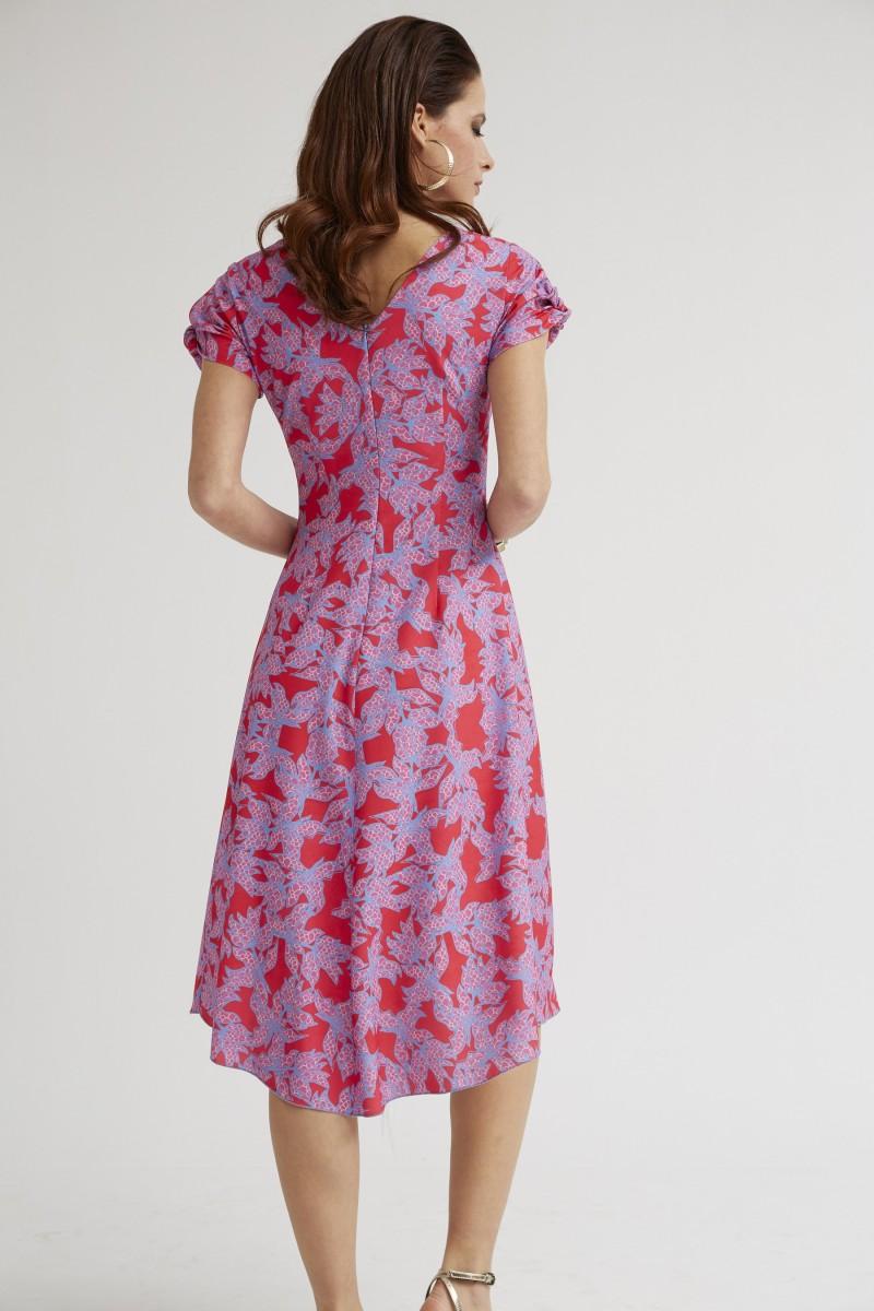 Oky Coky VESTIDO DRAPEADO ESTAMPADO FLORAL
