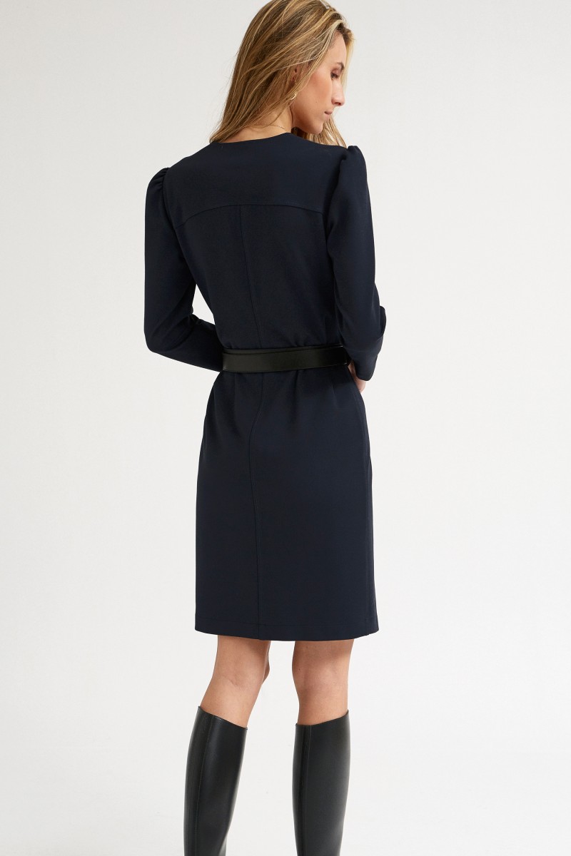 Oky Coky VESTIDO ESCOTE CUADRADO PUNTO ROMA