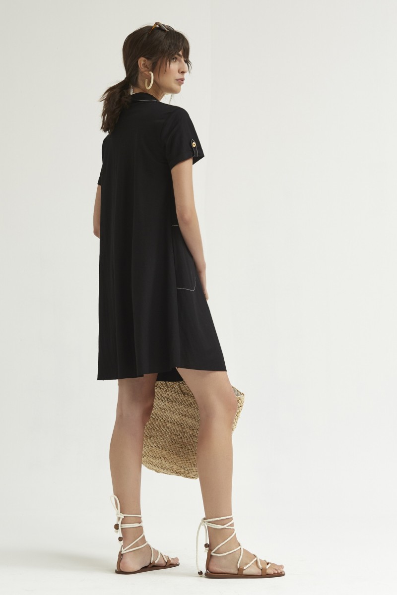 Oky Coky VESTIDO EVASÉ PUNTO GRANITO